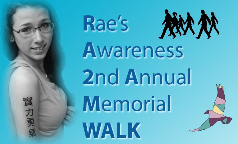 Rae’s Awareness Walk..April 11th @ 1pm